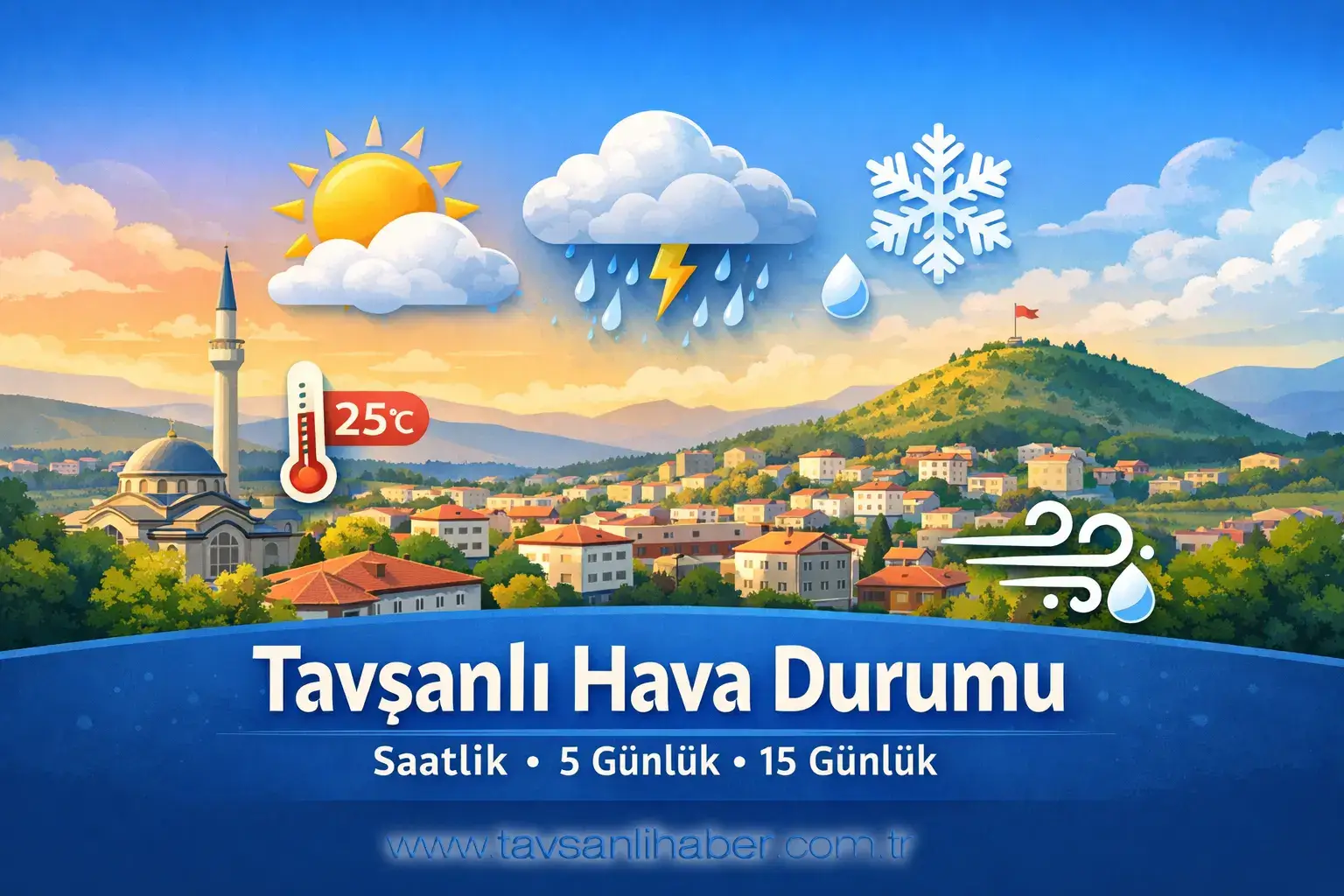 Tavşanlı hava durumu saatlik, 5 günlük ve 15 günlük tahminler